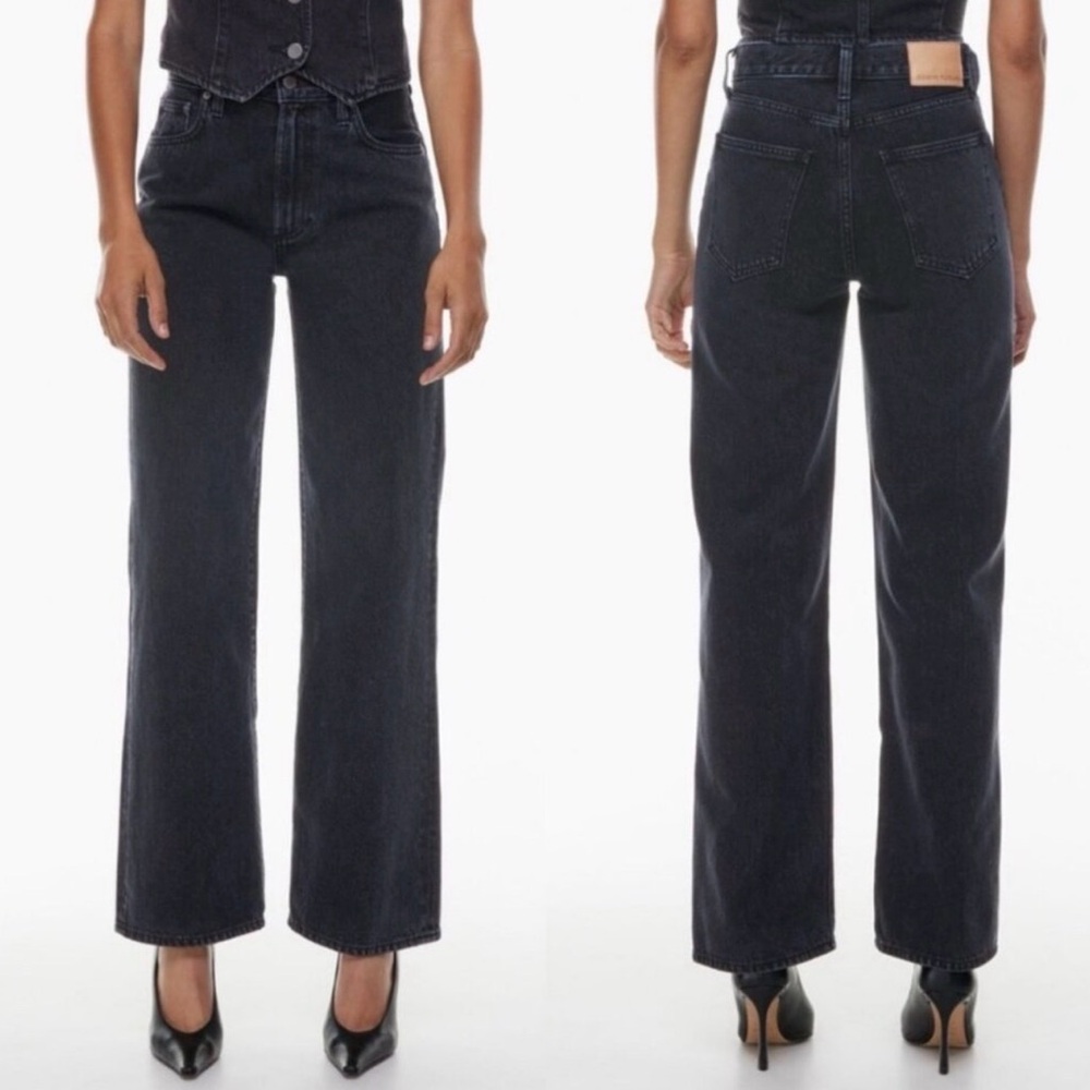 Denim Forum The Farrah High Rise Wide Leg Jeans size 30